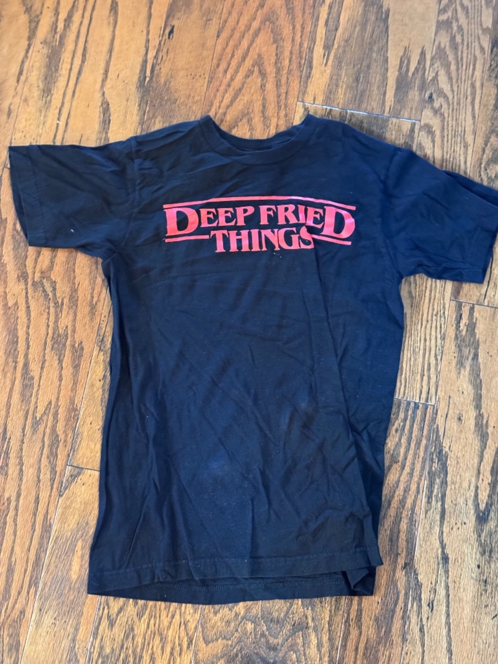 Women's Bullzerk Deep Fried Things Texas State Fair Size Small BLACK RED
